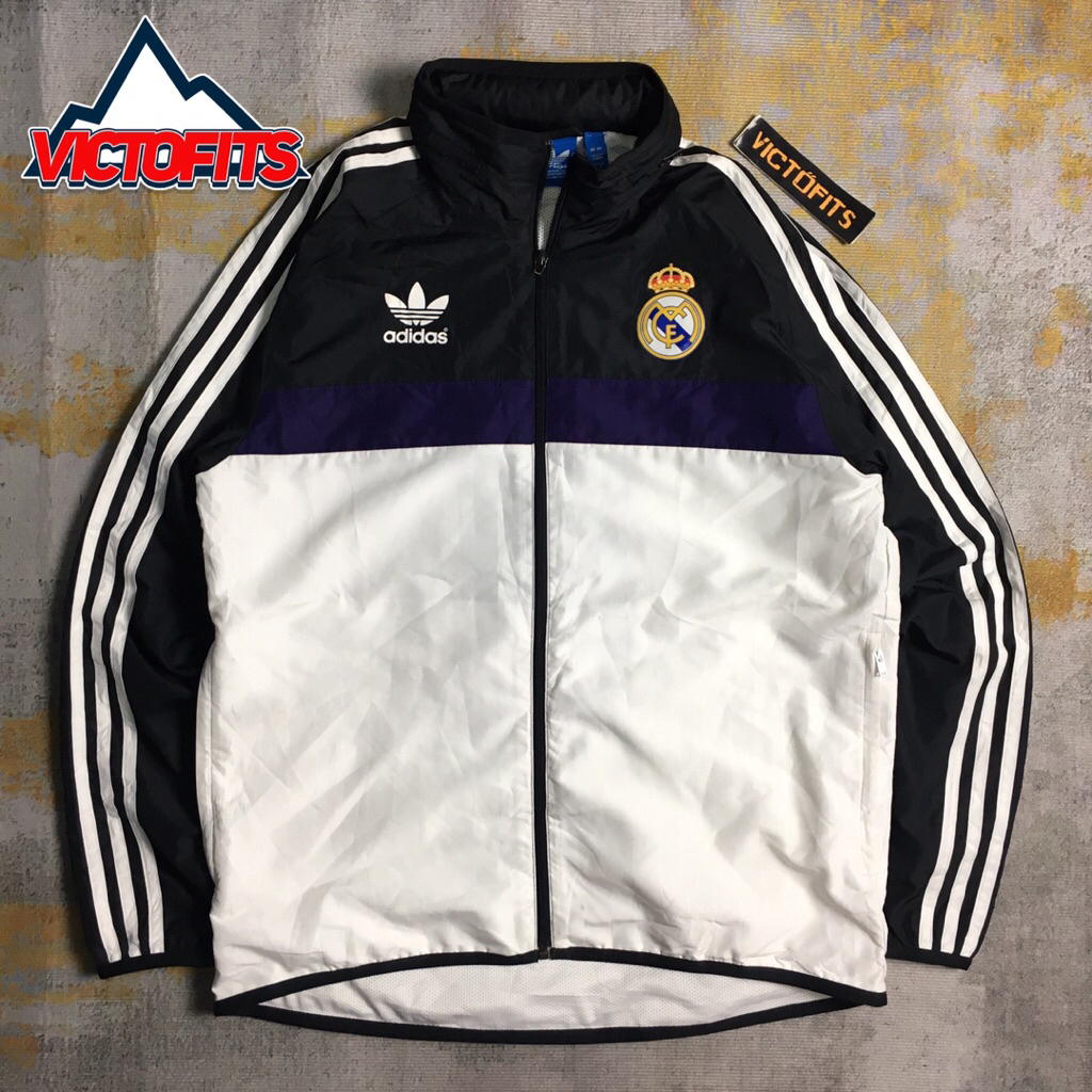 Jaket Windbreaker Adidas Original Real Madrid 2015/16