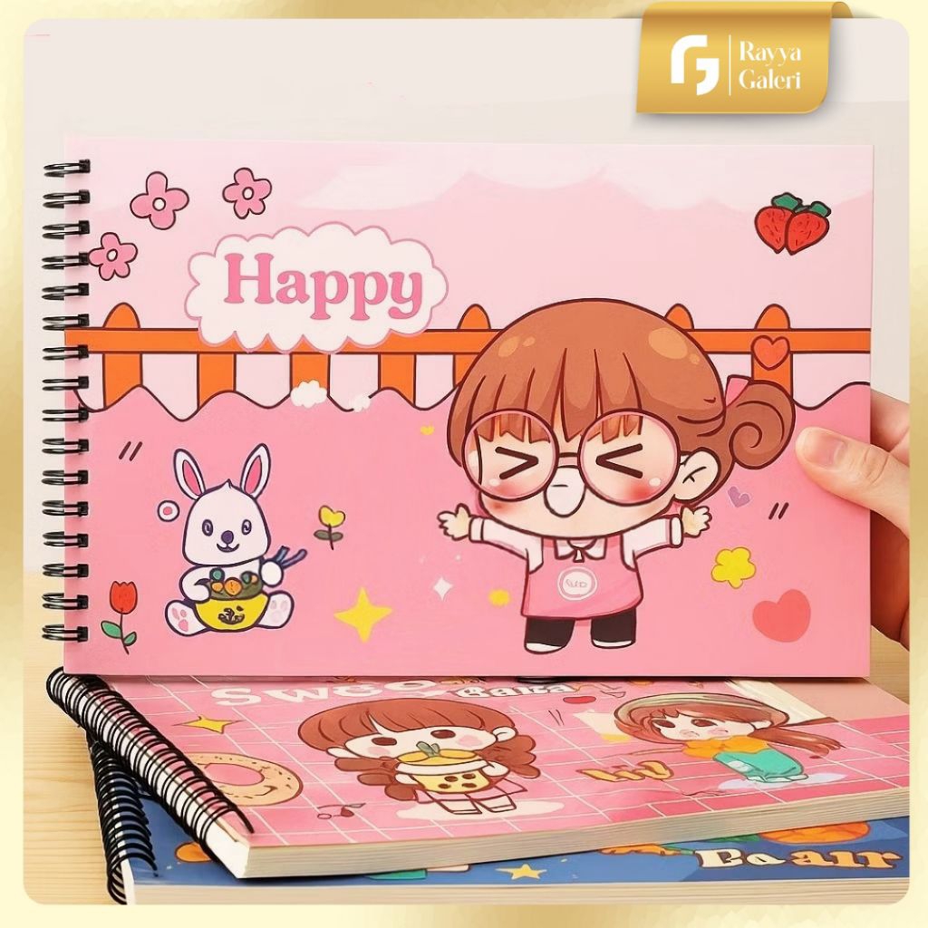 

READY Buku gambar anak anak cute Drawing Book Uk A4 Tebal 100gsm isi 30 halaman Buku gambar lucu