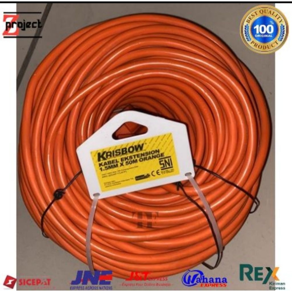Kribsow Kabel Ekstensi 50 Meter / Kabel Extensi Krisbow 50 Meter / Kabel Roll Krisbow 50 Mtr / Kabel
