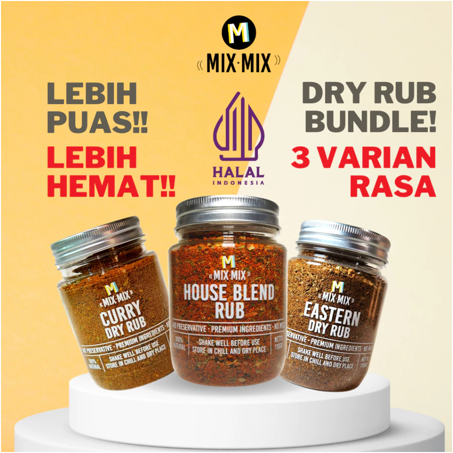 

Bundle Paket Mixmix Dry Rub isi 3 Toples 110gr