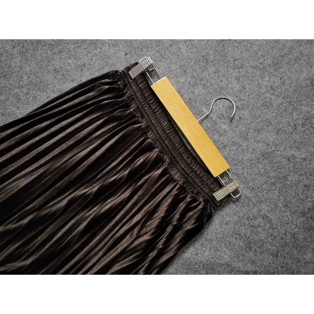 Rok Plisket Bludru Dewasa Panjang 65 Cm Bludru Skirt Import