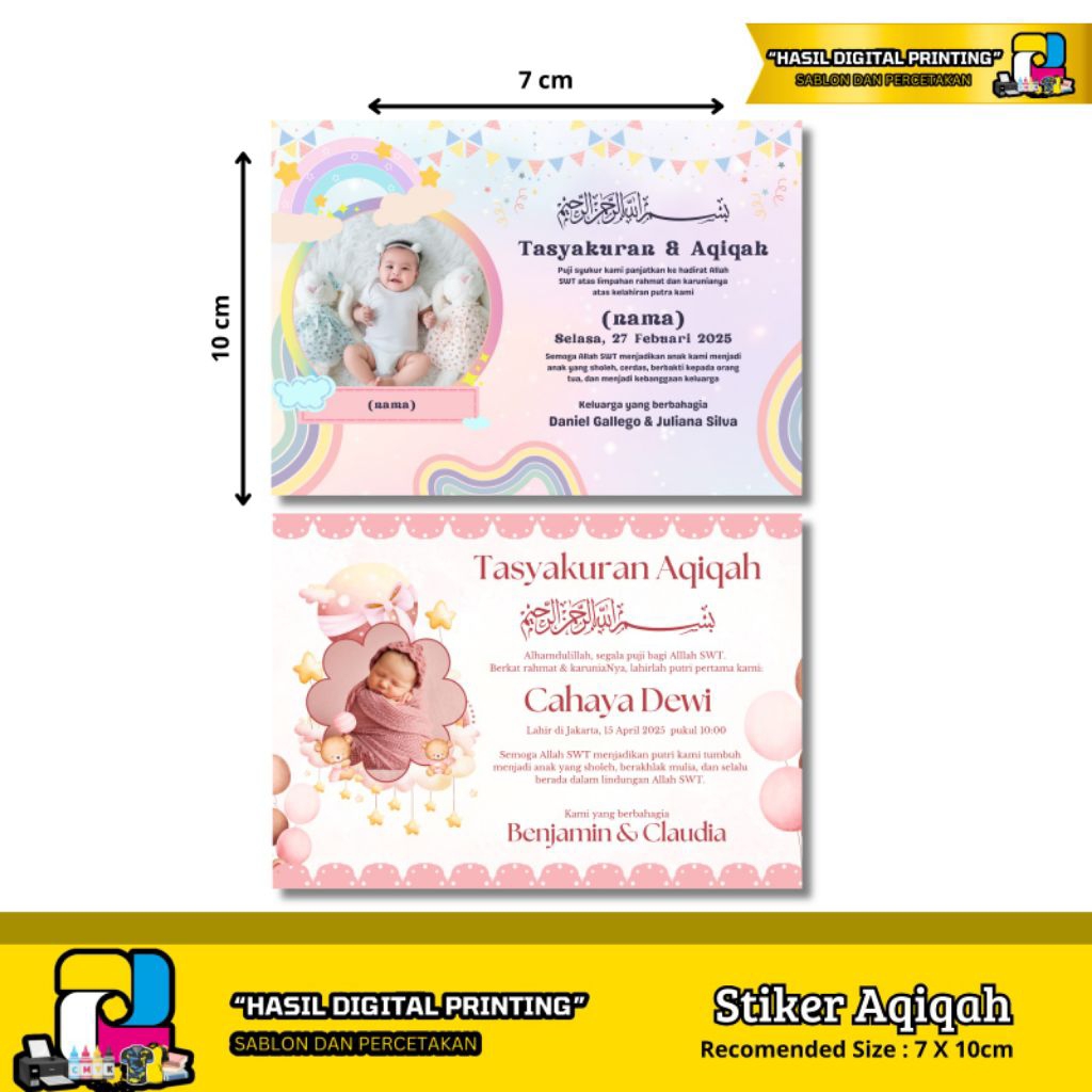 

Stiker Aqiqah Lebel Makanan Event Tasyakuran - Aqiqah Aqiqah