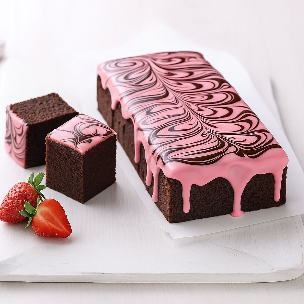 

AMANDA PINK MARBLE BROWNIES TOPING STRAWBERRY (JAWA TIMUR)