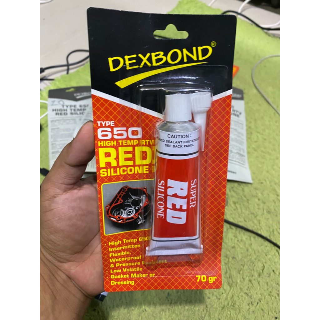 Dexbond Red Silicone 70 gram - Lem Silikon Sealer Merah
