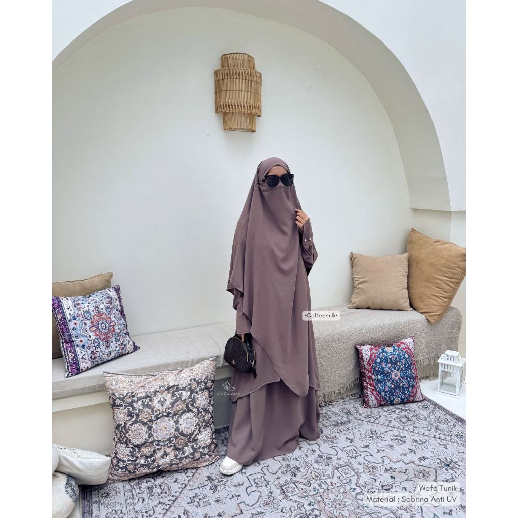Wafa Tunik by Khizanaah Sunnah | Tunik Muslimah | Set TunikRok | Tunik Set Fk