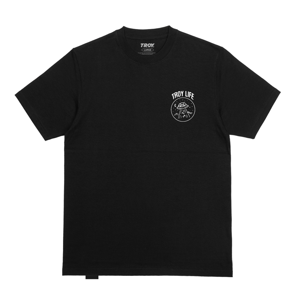 Troy Company Tshirt Black UFO - Kaos Pria Lengan Pendek Hitam MTD 1743