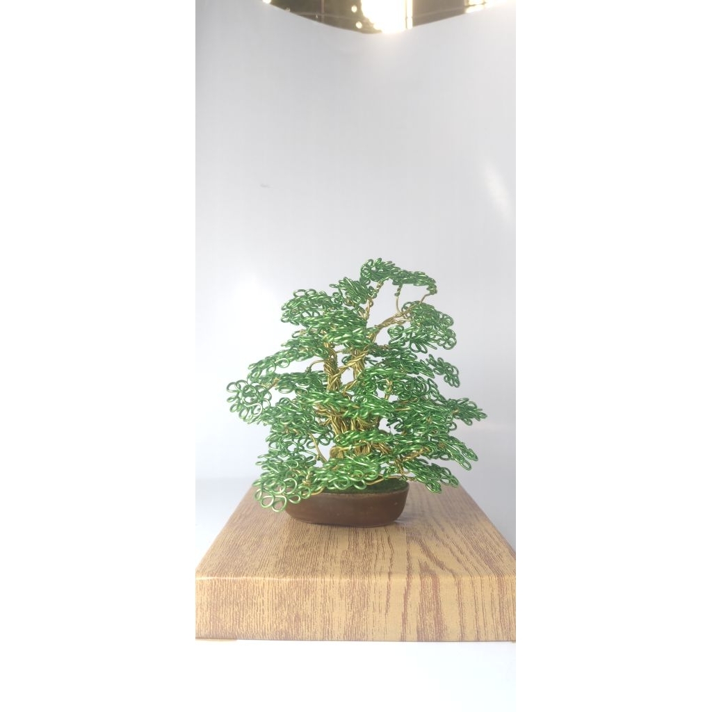 Miniatur Pohon Kawat Bonsai Oval – Karya Seni Handmade Elegan & Eksklusif