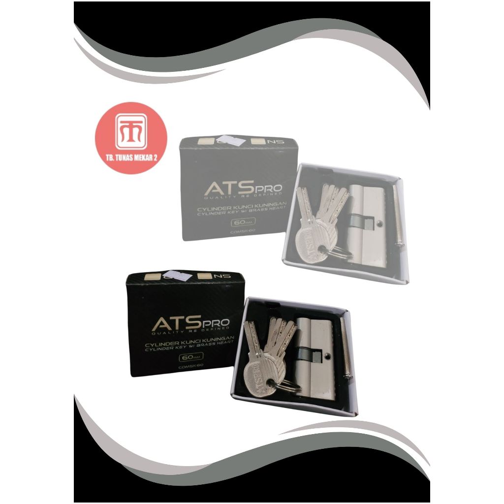 Silinder Kunci Pintu Rumah Besar 30x60 mm ATS Pro  Kunci Kuningan