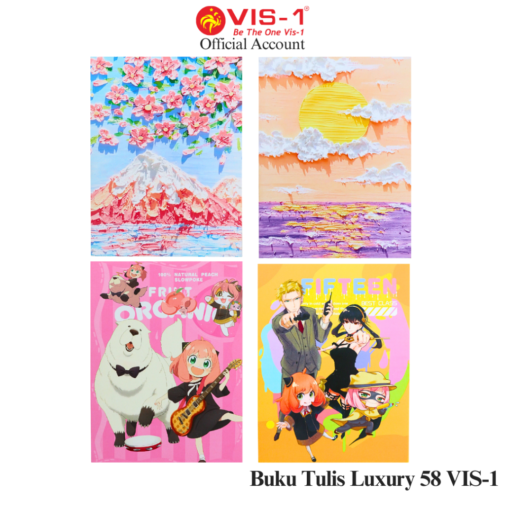 

VIS-1 - Buku Tulis Luxury 58 / Ukuran Quarto / 1pack 10pcs