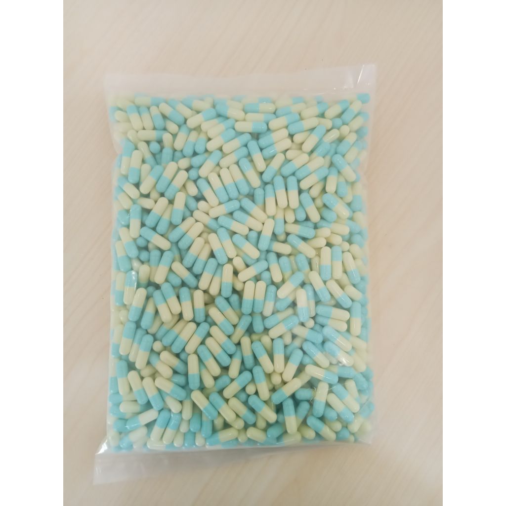 Cangkang kapsul kosong / kapsulindo/ACG blue-ivory size 0