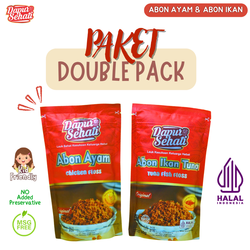 

Double Pack - Abon Ikan Abon Ayam / Abon Ikan Tuna Cakalang Lele