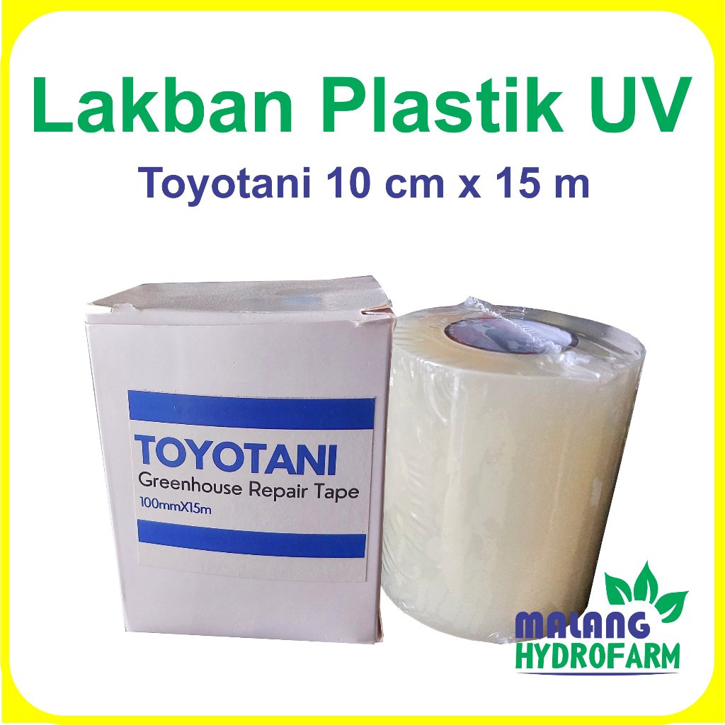 Lakban Plastik UV Toyotani 10 cm x 15 m selotip bening menambal sobekan atap greenhouse tanaman sayu