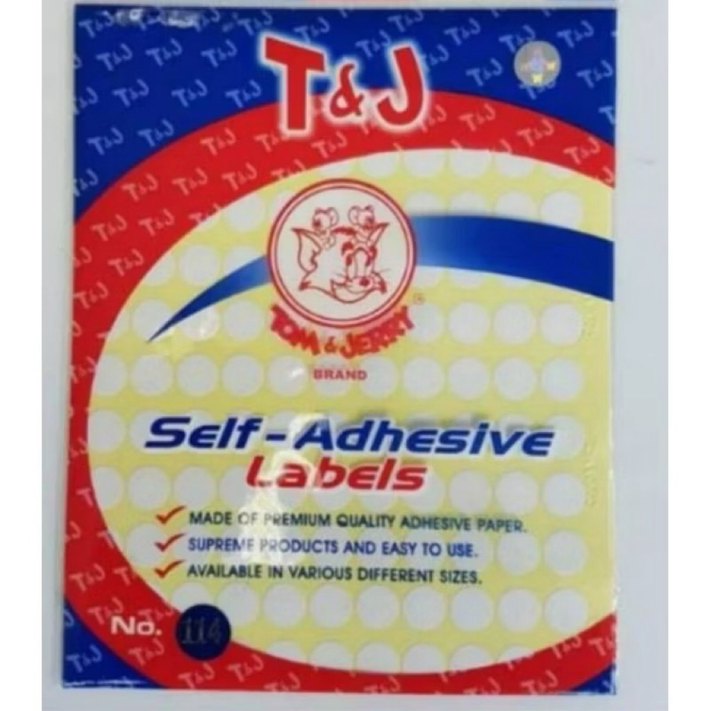 

Label Tom & Jerry Bulat Putih No 114 (1pad) Isi 10 Lembar