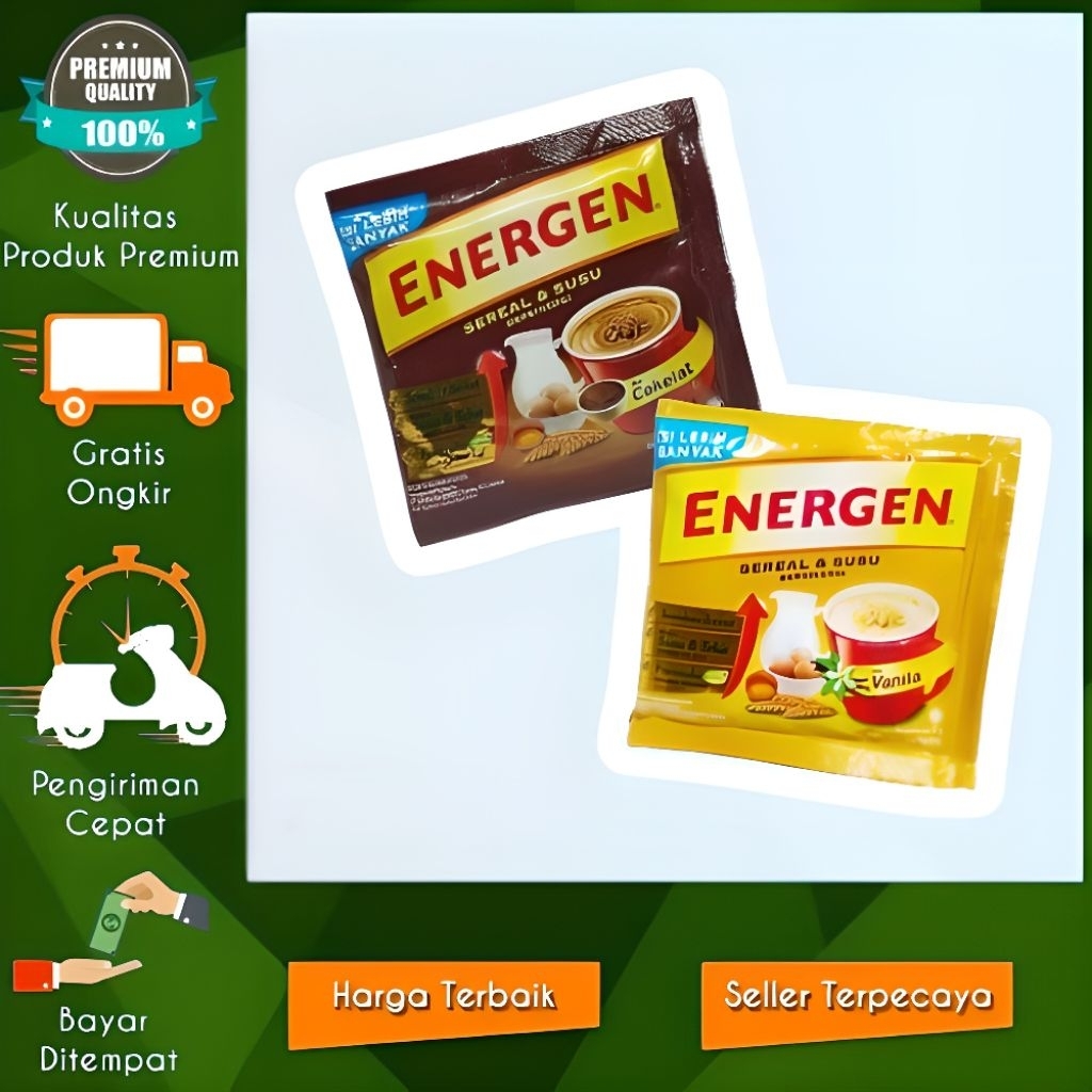 

Energen Sereal & Susu - Kemasan Sachet 35g - Varian Coklat dan Vanilla