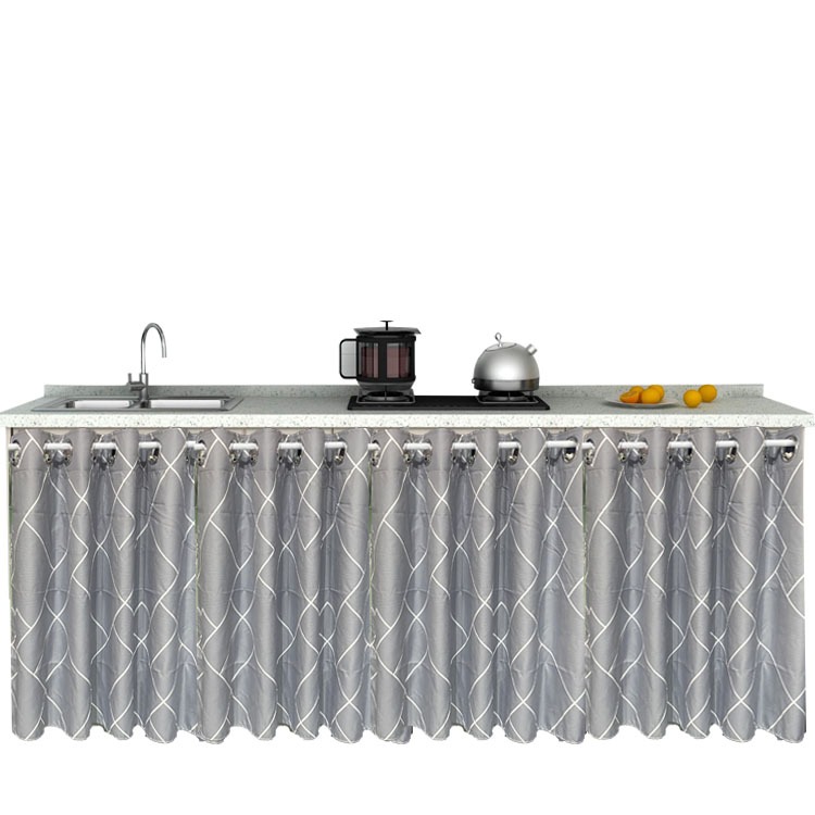 Gorden Kolong Dapur Smokring Minimalis Custom – Tirai Bawah Wastafel Anti Pudar Elegan