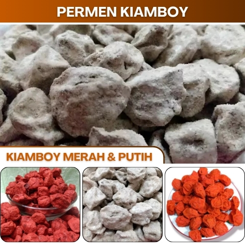 

Permen Kiamboi Somboy Manisan Buah Plum Kiamboy Kering Merah Putih Asin Asam 100gr