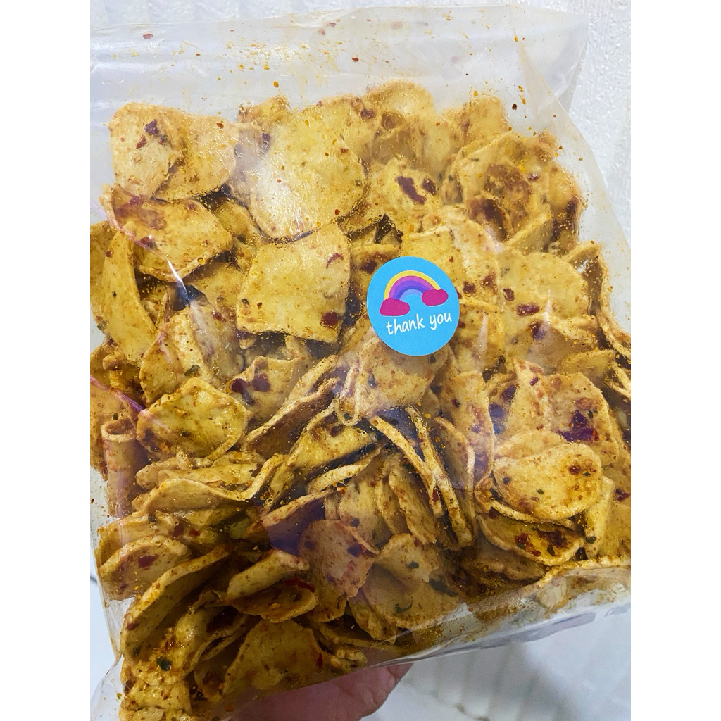 

Basreng koin pedas daun jeruk 250gr/BasrengQuw