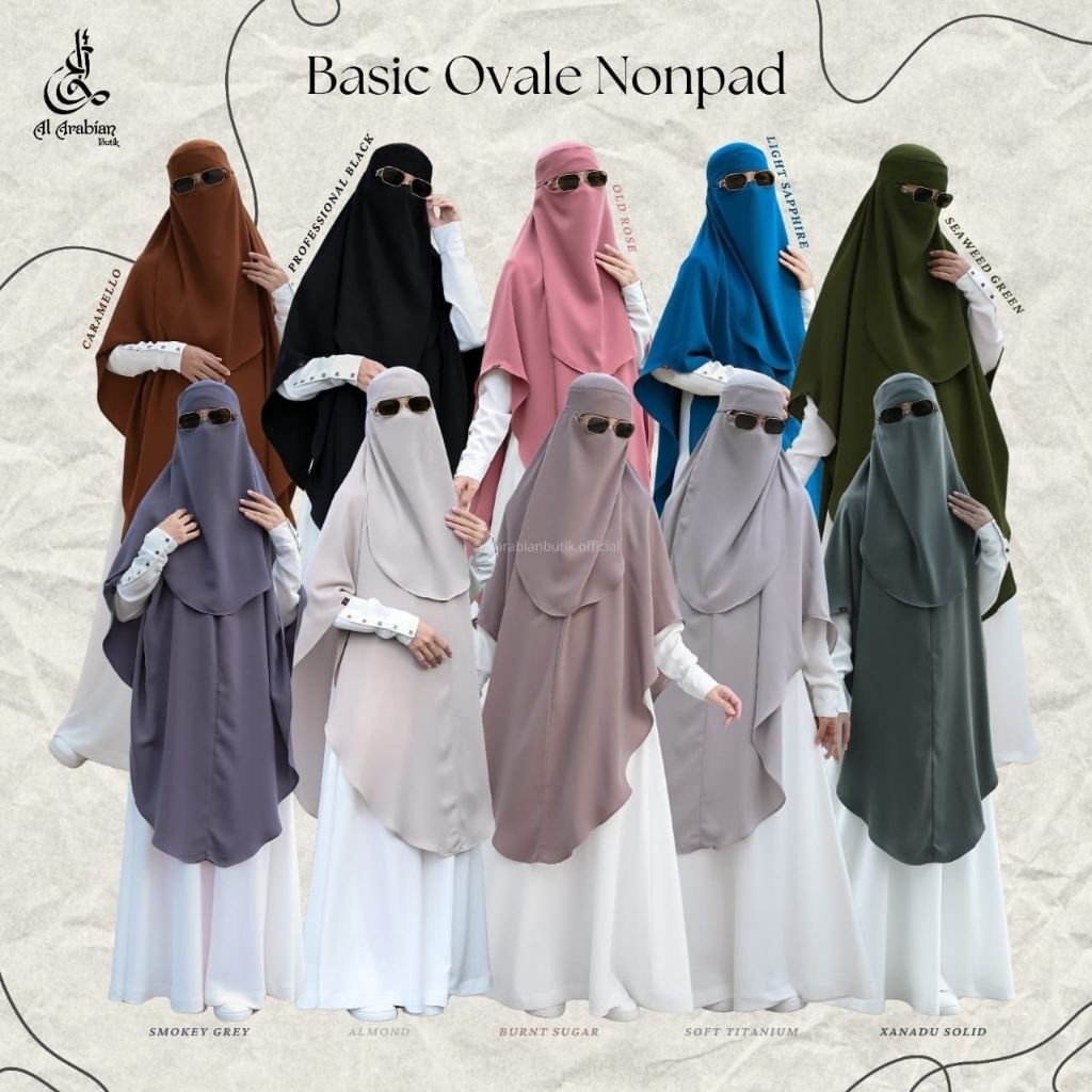 Khimar Qatary Arabian Ovale Nonpad by Al Arabian Bahan Qatary by Al Arabian Butik