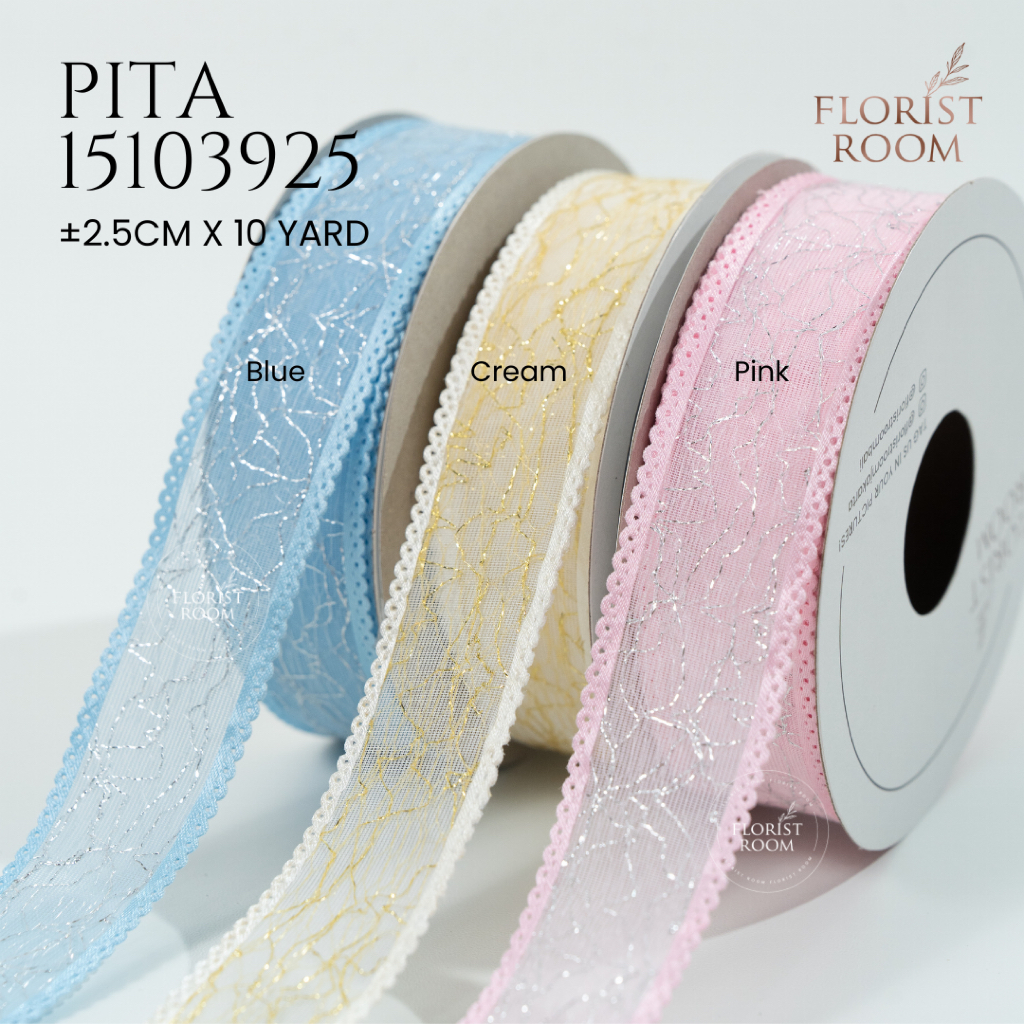 

Pita 15103925 - 2.5 cm x 10 yard - Lace Ribbon - Wedding Bouquet