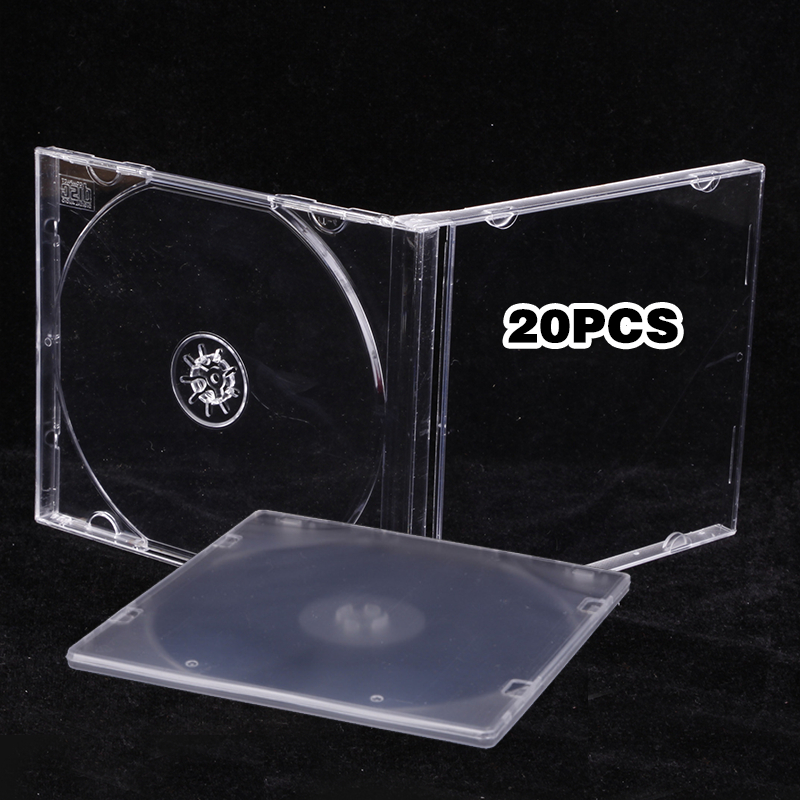 20pcs CD DVD Case Slim Single Transparan / Kotak CD DVD