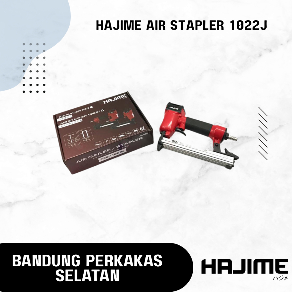 

HAJIME Air Stapler 1022J - Mesin Alat Paku Tembak Angin Staples Nailer Gun
