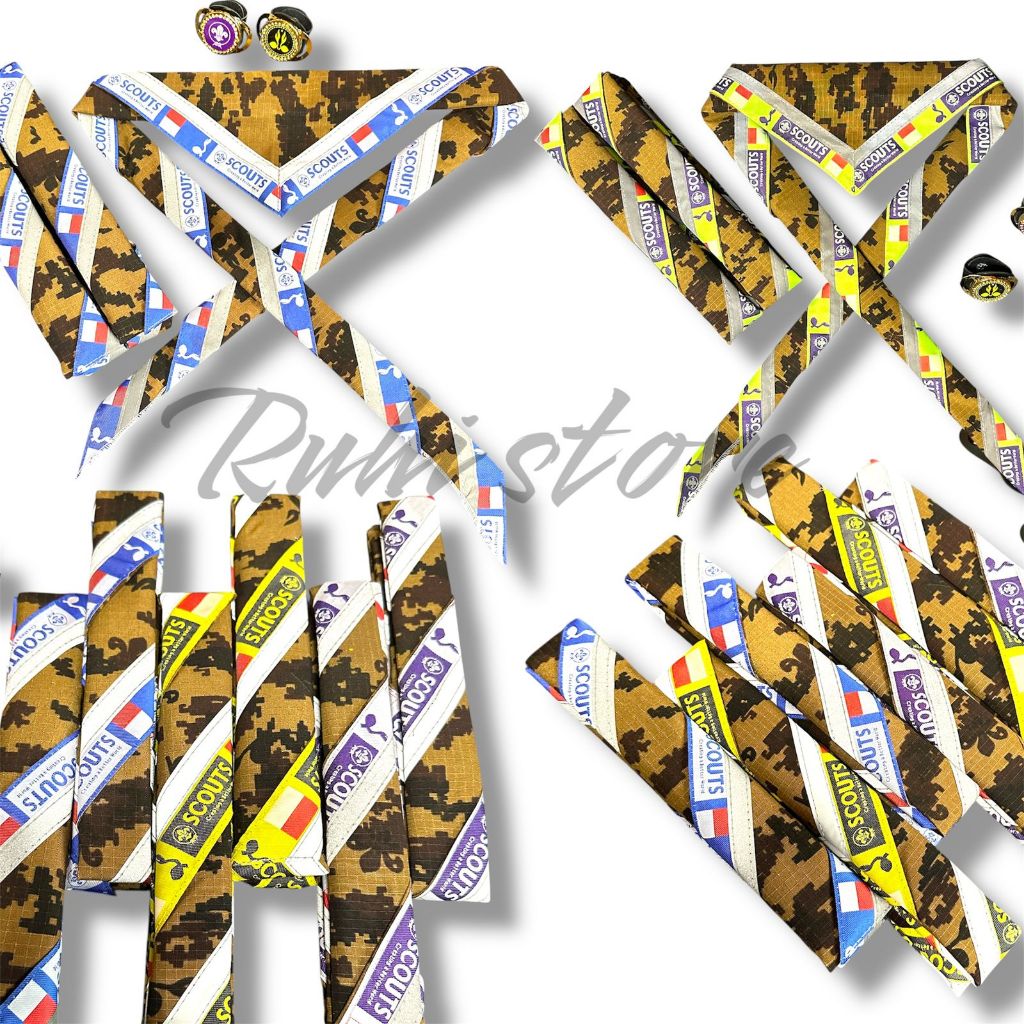 LIST BORDIR SCARF PRAMUKA RIPSTOK LIST SCOUT/Scarf loreng pramuka list scout wofn