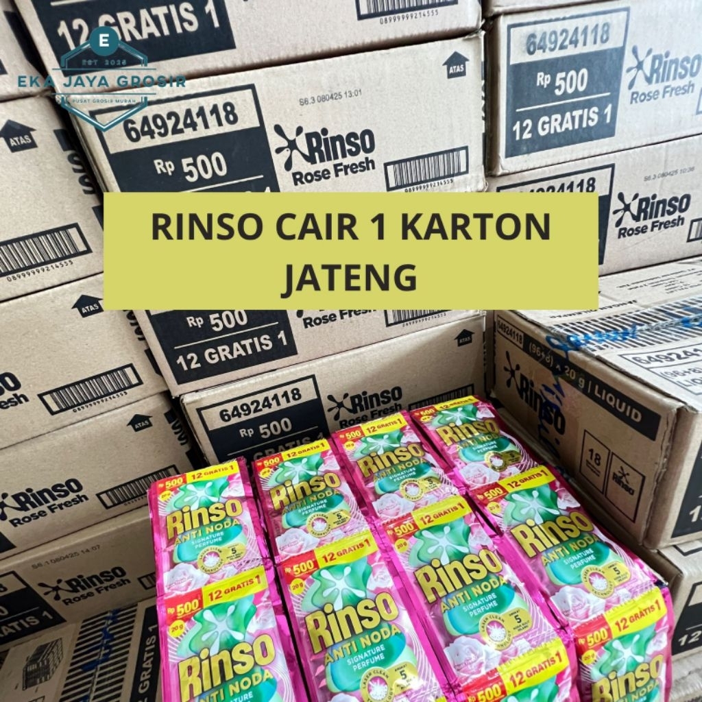 PROMO HEMAT RINSO CAIR 1DUS 500an sabun cuci Rinso cair