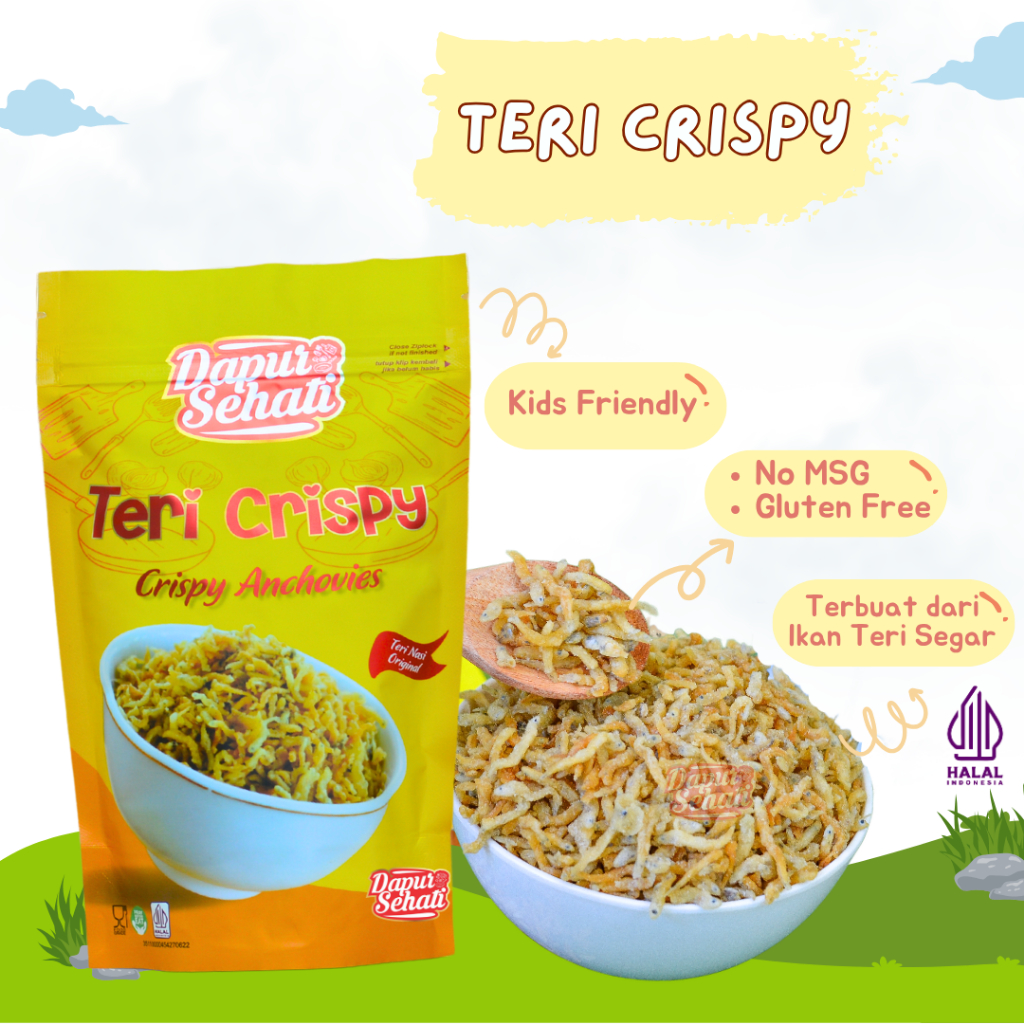 

Teri Nasi Crispy / Kremes Teri - DAPUR SEHATI Snack Anak Lauk Anak Tanpa MSG Non Gluten 80gram