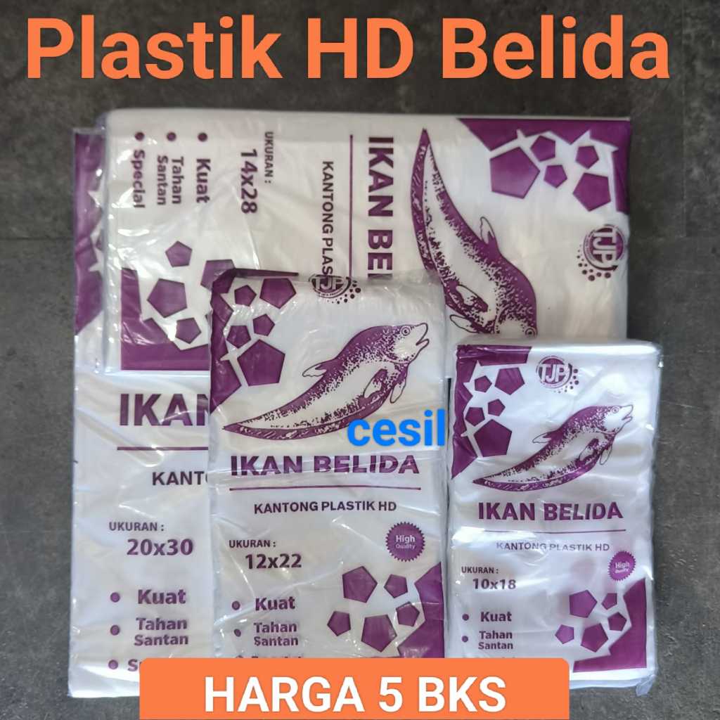 Plastik HD Belida Per Pack Isi 5bks / plastik belida murah / plastik gula murah / hd sealer