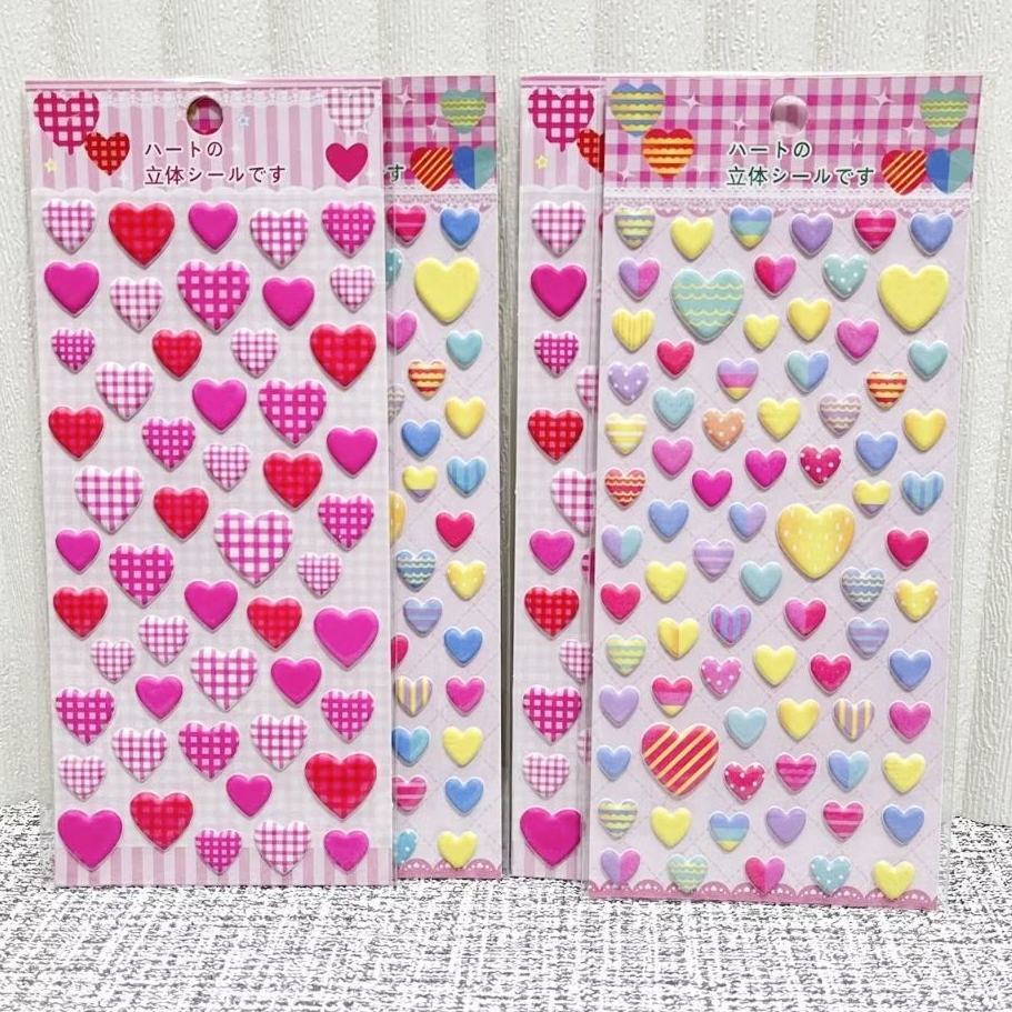 

Stiker Timbul Hati/Stiker Timbul 3D Heart/ Stiker 3Dimensi dekorasi Love