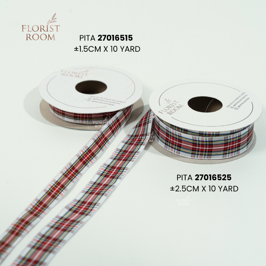 

Pita 27016515 - 27016525 - 10 yard - Pita kotak-kotak - Checked Ribbon - Christmas
