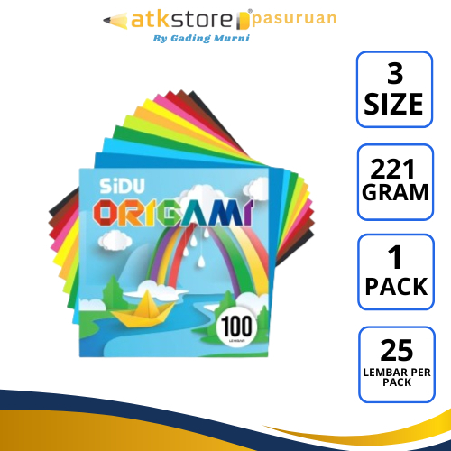 

SIDU ORIGAMI KERTAS LIPAT ISI 25 LEMBAR UKURAN 12CM X 12CM / 14CM X 14CM / 16CM X 16CM