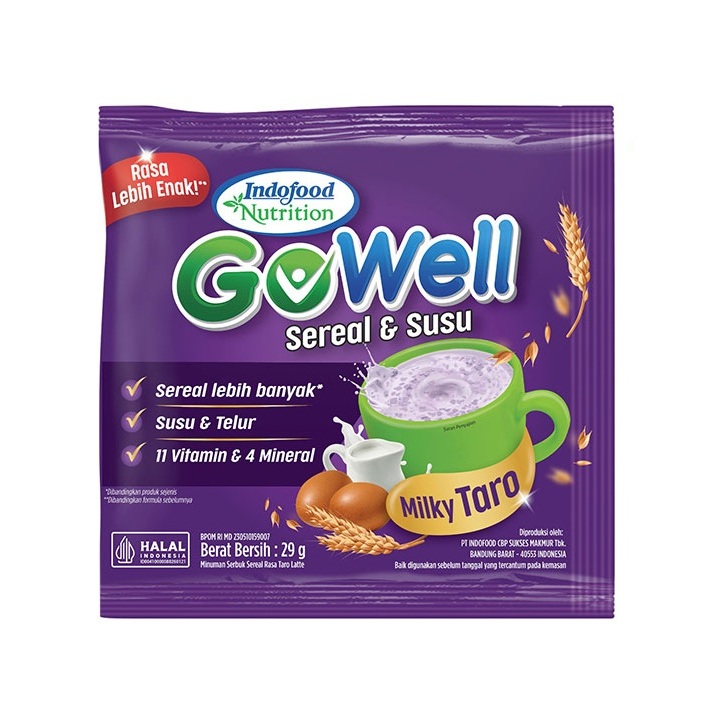 

gowell taro 1 renteng (10 sachet)