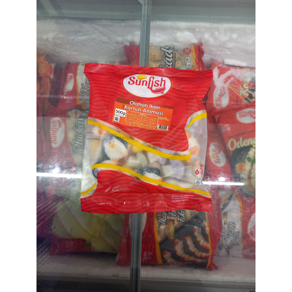 

Frozenfood SUNFISH Ikan Olahan Bentuk Kartun Animasi 500gr