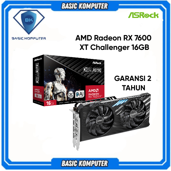 Vga Asrock AMD Radeon RX 7600 XT Challenger 16GB - RX7600XT