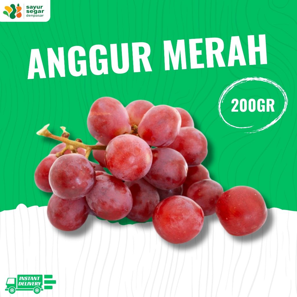 

Buah Anggurr Merah 200gr - Sayur Segar Denpasar