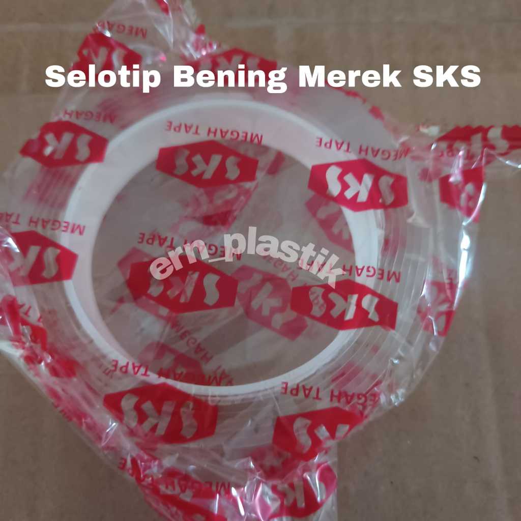 

Double Tape Selotip Lakban Bening Merek SKS