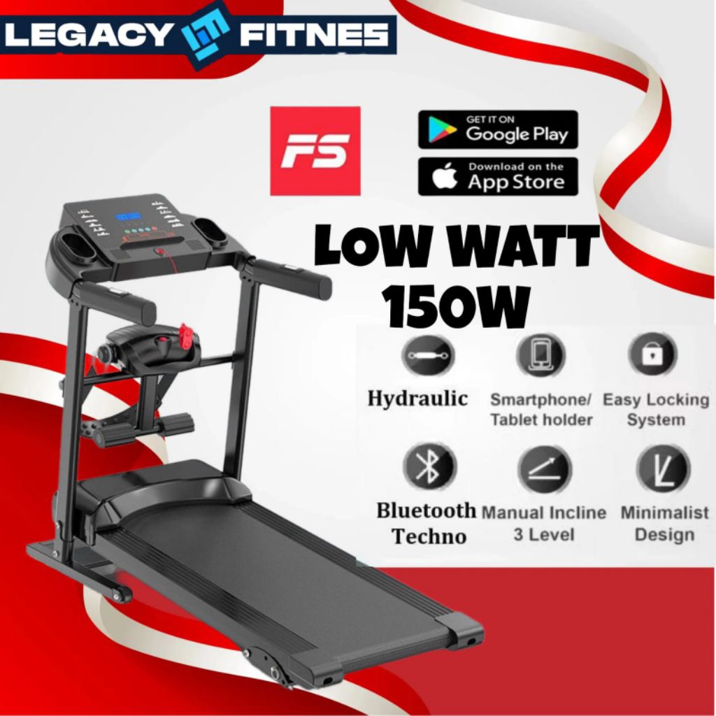 Treadmill elektrik legacy 3 in 1 alat olahraga lari gym