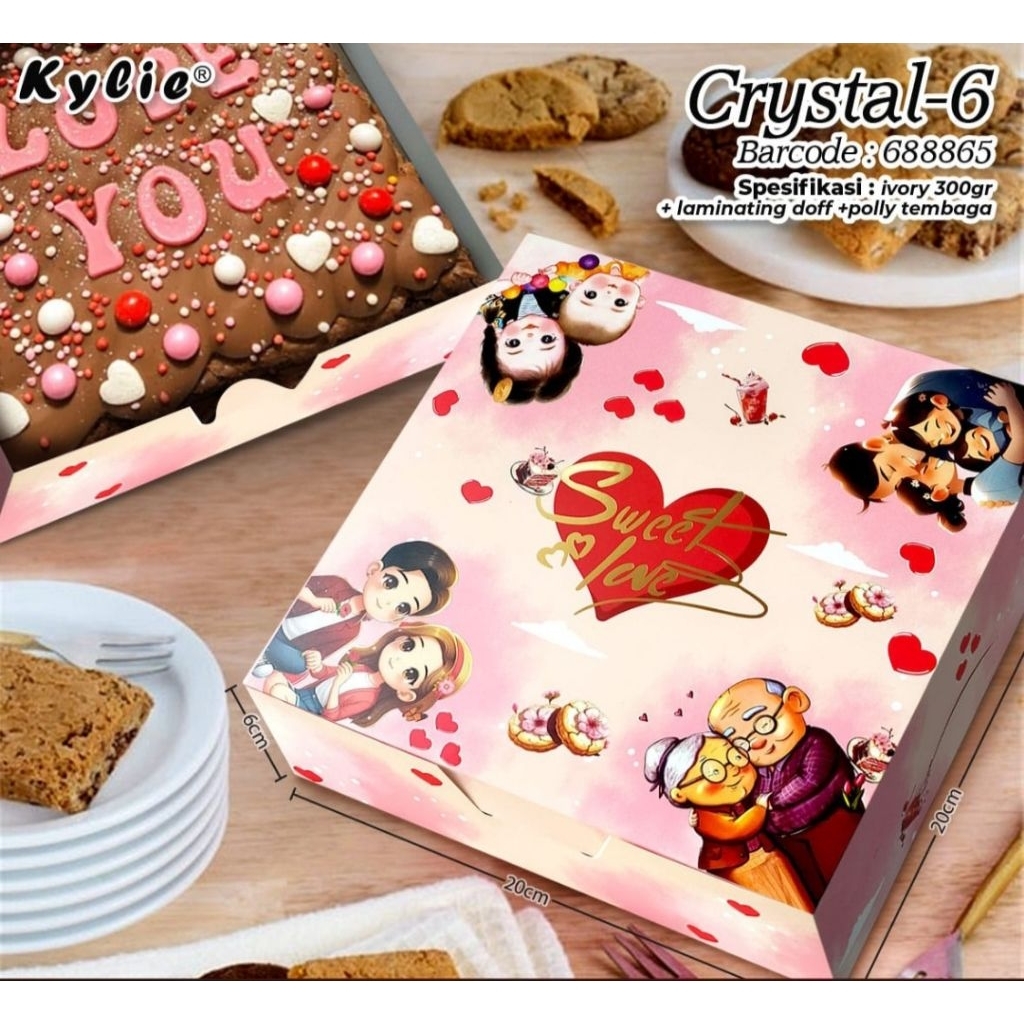 

4 LEMBAR DUS KUE CAKE COOKIES DONAT BOX CHRYSTAL