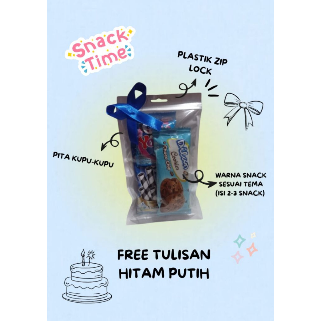 

MINI GIFT MURAH BERKUALITAS TEMA BIRU//FREE UCAPAN//BINGKISAN ANAK//SNACK MINI