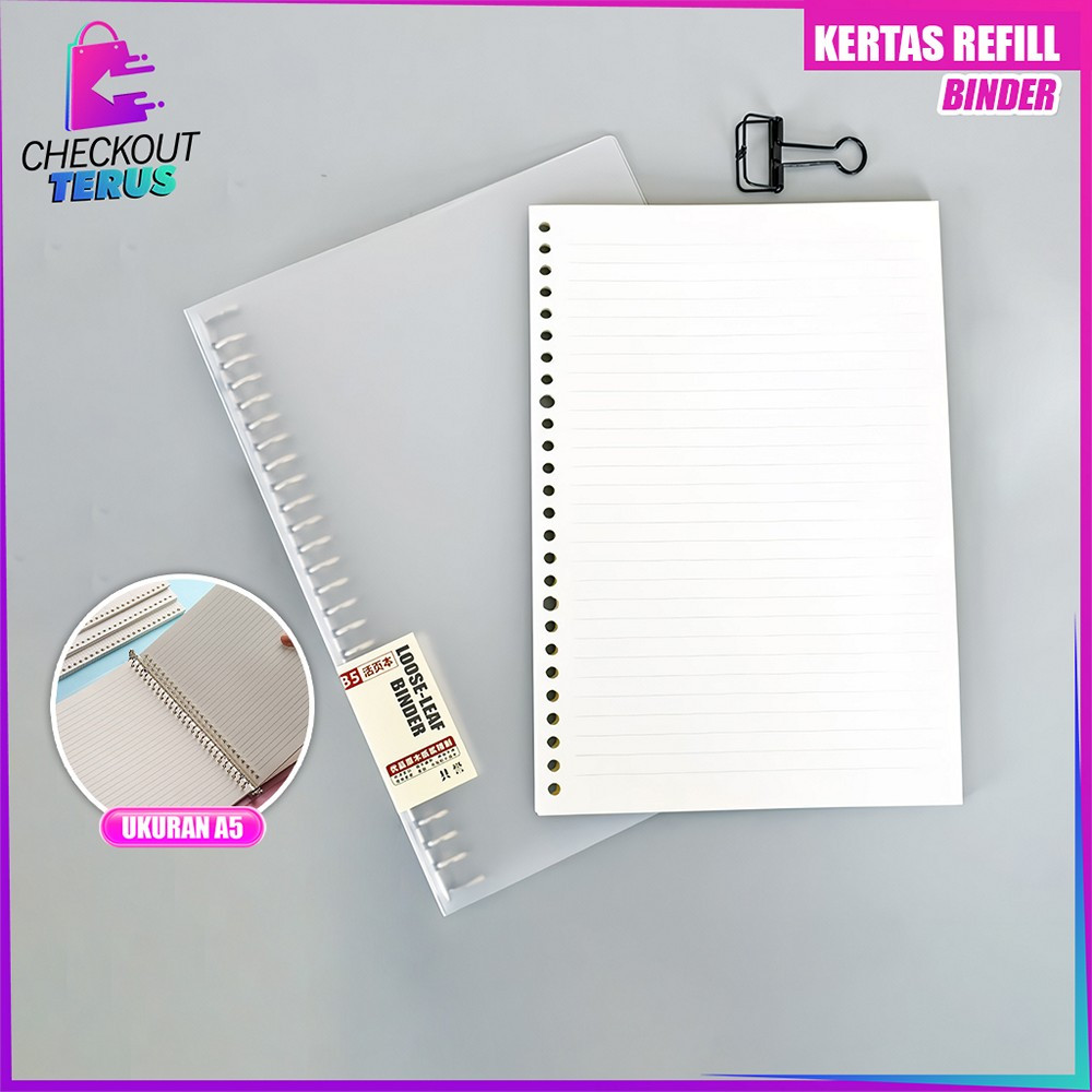 

CT A106 Kertas Binder A5 Isi Ulang 60 Lembar Polos Serbaguna / Kertas Refill Binder Aesthetic
