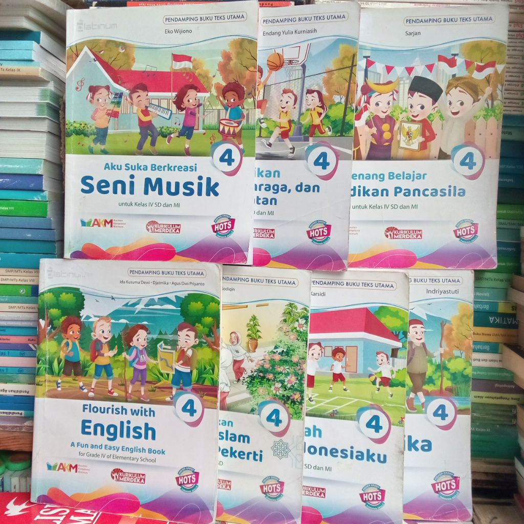 Buku Bekas Pendamping Buku teks utama Dunia Matematika, Inilah Bahasa Indonesiaku, Pendidikan Agama 