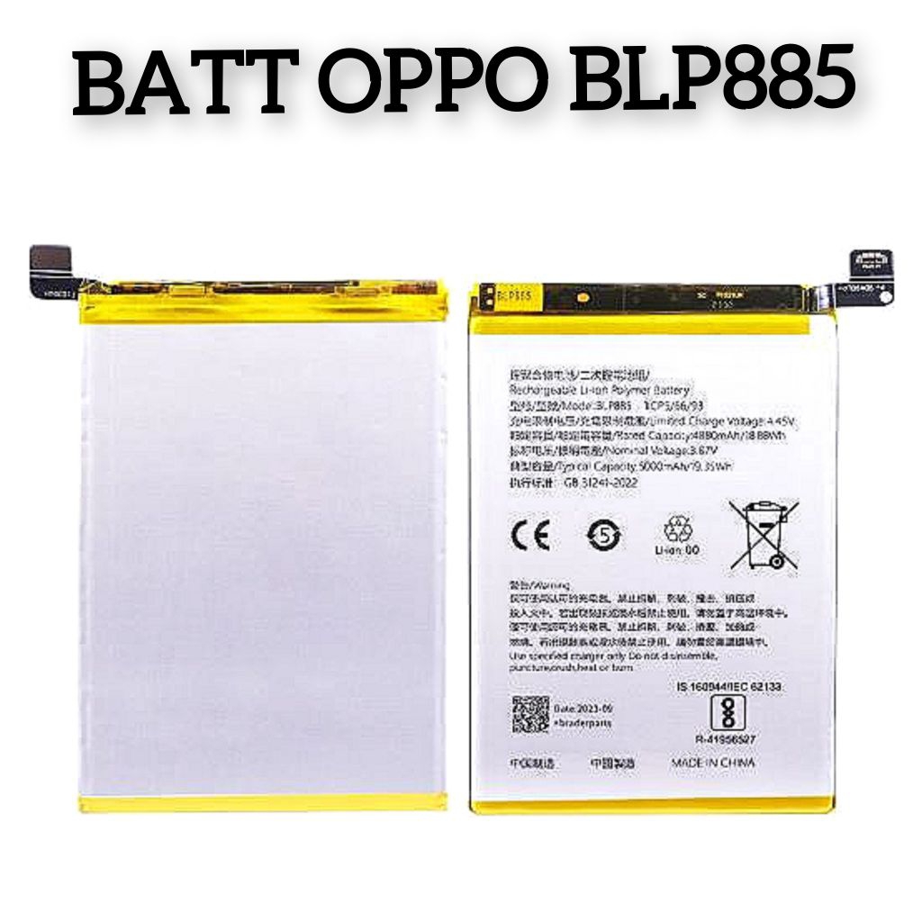 BATERAI OPPO A76 A96 BLP885 ORIGINAL TERLARIS NEW