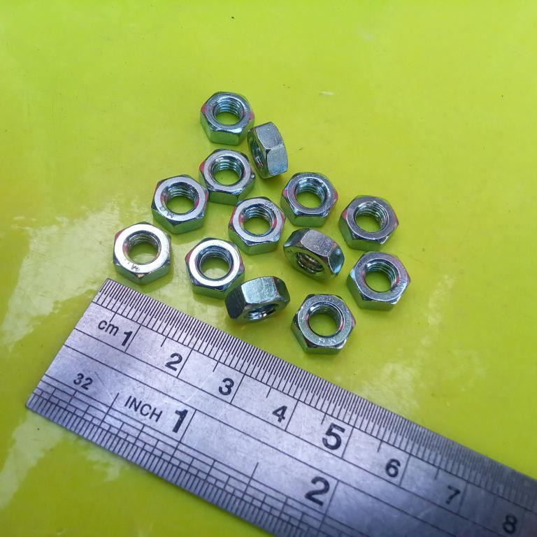 MUR GALVANIS M6 PUTIH/ MUR BAUT KUNCI 10 / MUR PUTIH M6  / MUR GALVANIZ M6 / NUT M6 BAUT 10