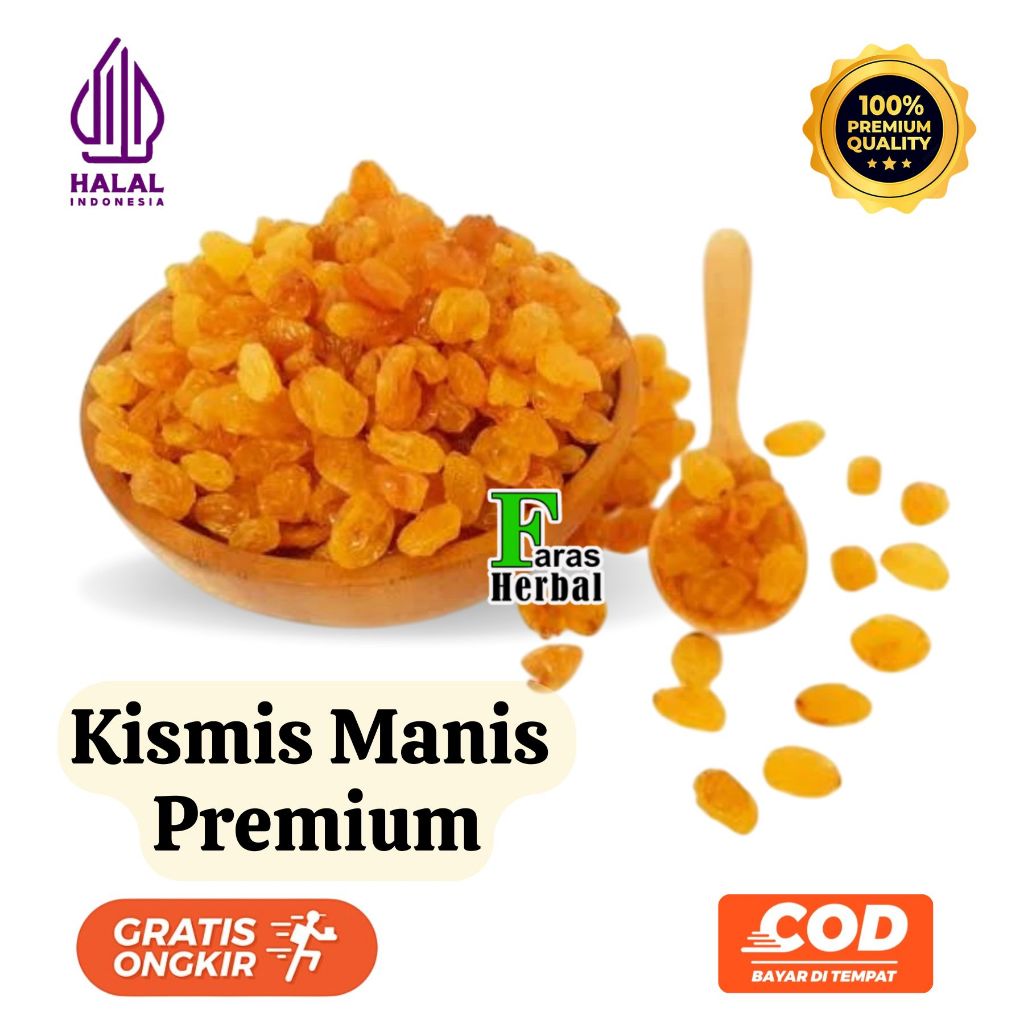 

Kismis Manis Premium Khas Arab Saudi Original 100% Kemasan Repack Pouch 250 Gr Oleh Oleh Haji Umroh