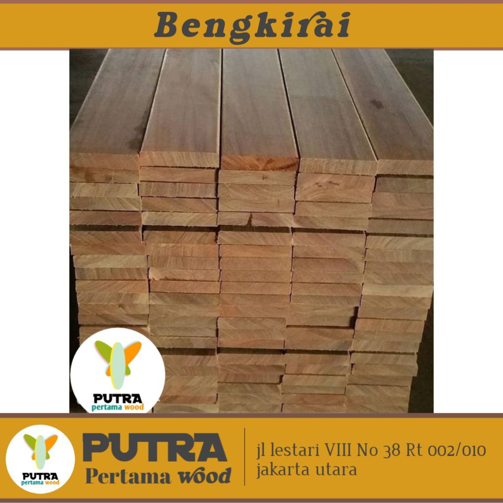 papan kayu bengkirai ketebalan 3cm