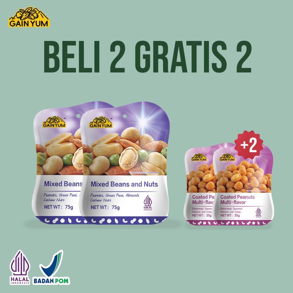 

NEW - Gain Yum Snack - Mixed Beans and Nuts 75G