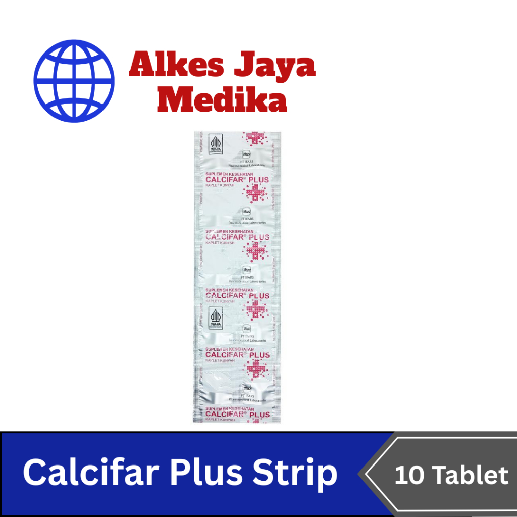 Calcifar Plus Strip Isi 10 Tablet - Vitamin Kalsium