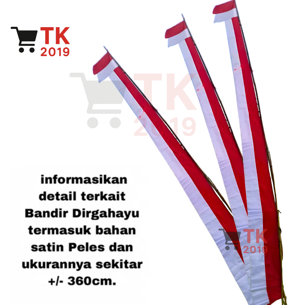 Bendera merah putih panjang Layur bendera merah putih polos