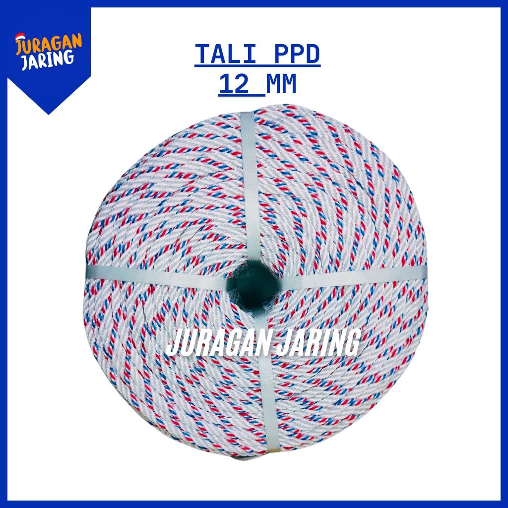 TALI TAMBANG PPD 12 MM PER ROLL UNTUK TALI IKAT BARANG, TALI IKAT MOBIL, TALI IKAT TRUK